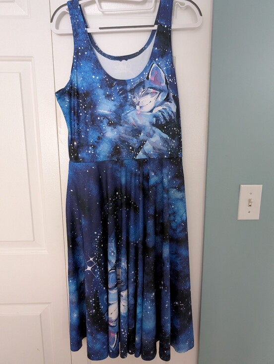 Blackmilk Dresses & Skirts - Black Milk Lora Zombie Cat Dress Scoop Neck Longline Skater